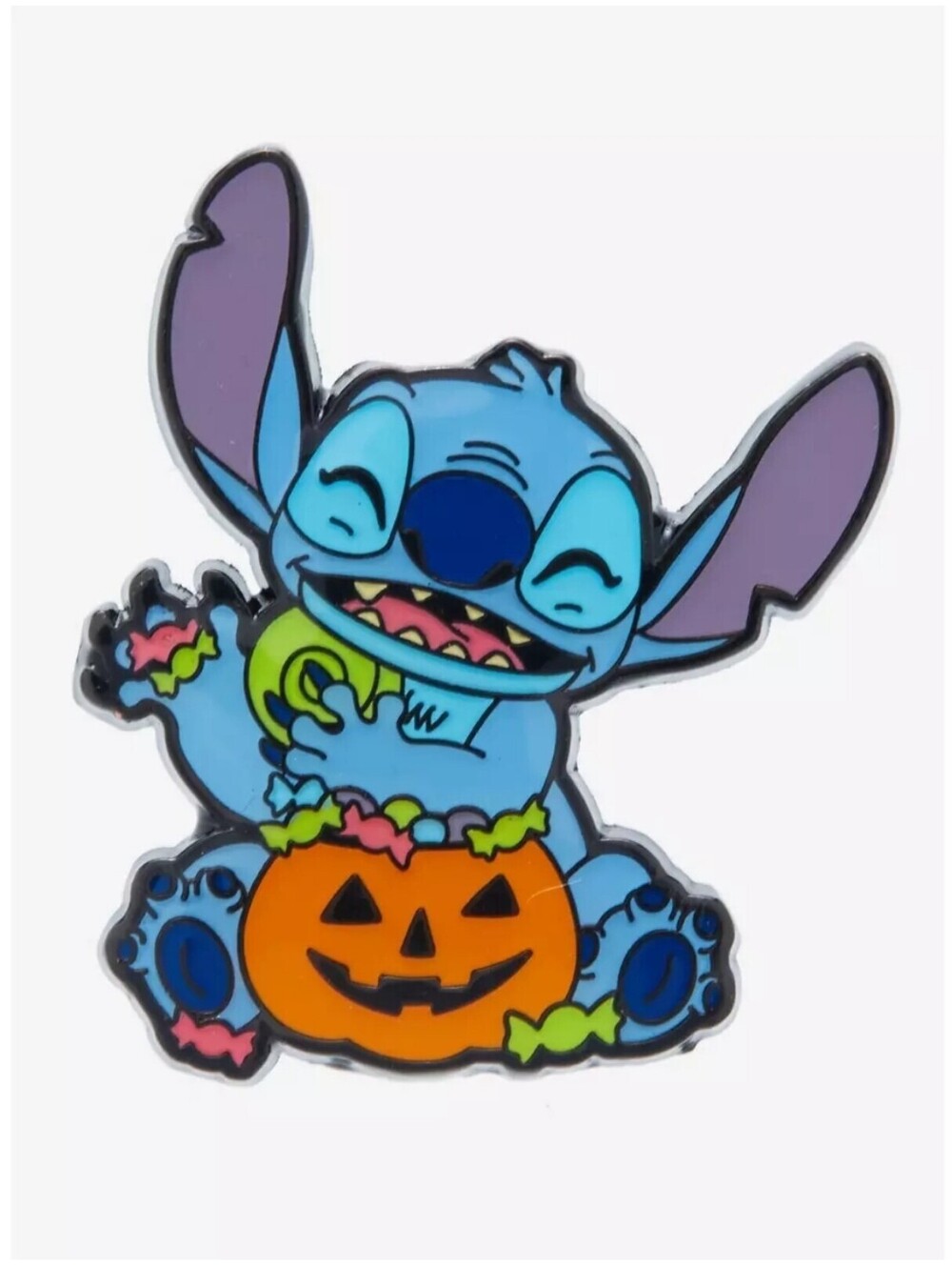Loungefly Disney Lilo & Stitch Halloween Candy Stitch Enamel Pin